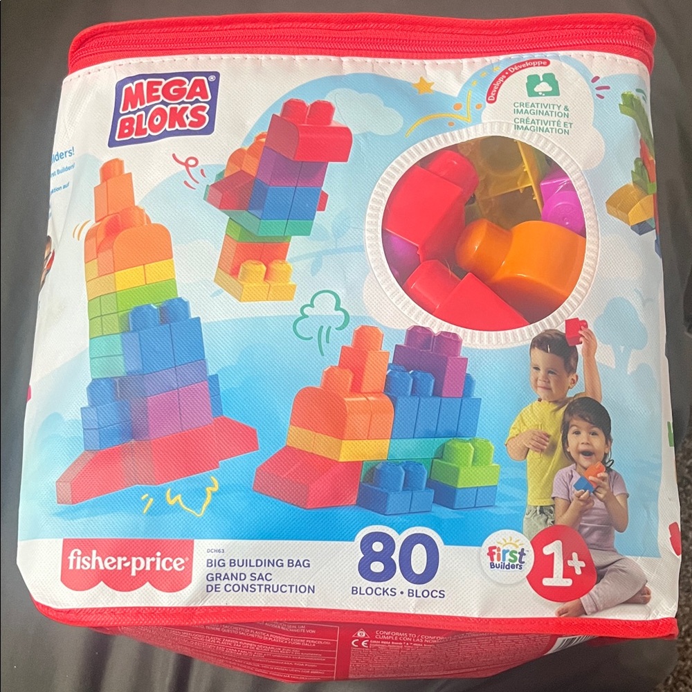 Fisher-Price Mega Bloks 80-Piece Colorful Building Set